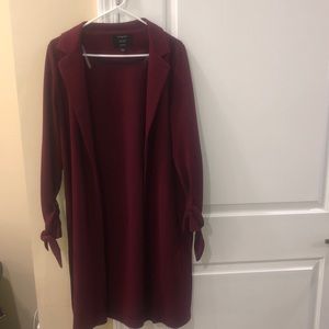 Burgundy long sleeve blazer